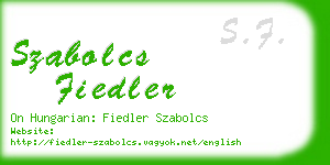szabolcs fiedler business card
